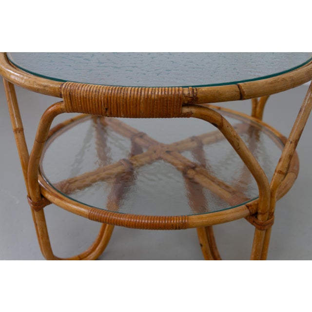 Danish Bamboo, Rattan and Glass Table by Tove Kindt-Larsen for R. Wengler, 1940s For Sale - Image 11 of 18
