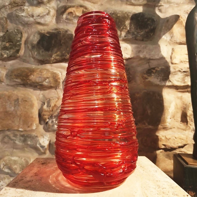 Mid-Century Handmade Murano Glass Vase by Sergio Costantini, Italy, 1970s For Sale - Image 3 of 12