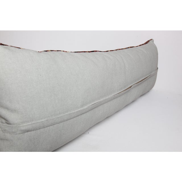 Handknotted Tribal Sofa Rug Pillow - 14'' X 42'' For Sale In Tampa - Image 6 of 8