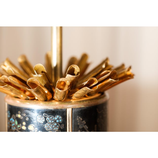 Vintage Brass Pagoda-Shaped Cigarette Dispenser With Chinoiserie Detail For Sale In Chicago - Image 6 of 13