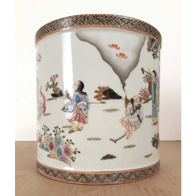Late 19th Century Chinese Porcelain Eight Immortals and Deities Bitong For Sale - Image 4 of 11