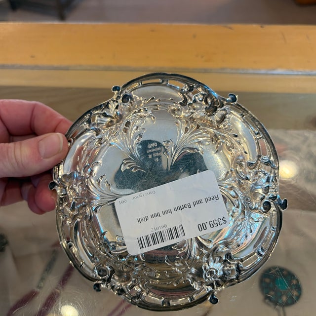 Art Nouveau Early 20th Century Reed and Barton Sterling Bon Bon Dish For Sale - Image 3 of 4