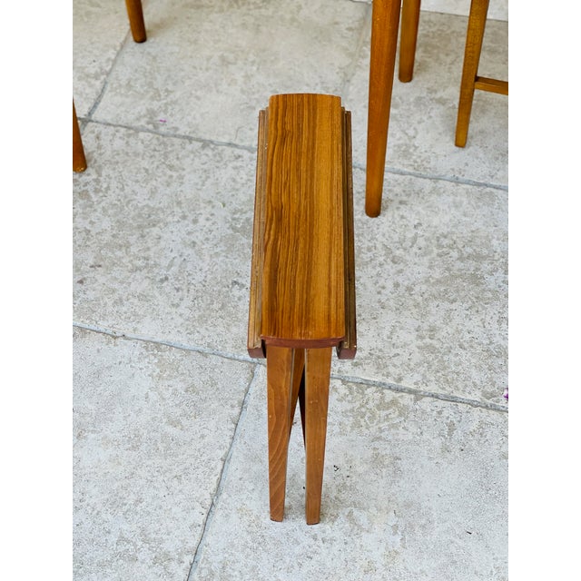 Scandinavian Teak Nesting Tables, 1960s, Set of 5 For Sale - Image 9 of 12