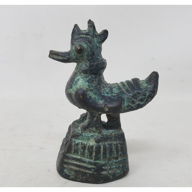 Bronze Vintage Six Graduated Opium Weights - Antique Asian - Burma - Bronze - Hintha Bird Duck For Sale - Image 8 of 18