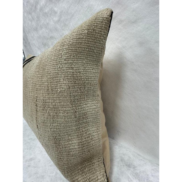 Turkish Hemp Pillow Cushion Natural Beige Black Pillow Cushion Cover 16" x 24" #30186 Enhance your home decor with our...