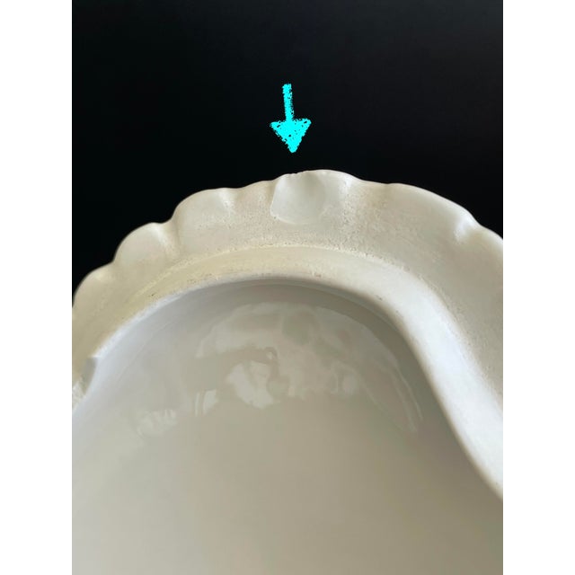 19th C. Haviland Marseille All White Covered Tureen, Vegetable Dish and Butter Box For Sale - Image 12 of 12