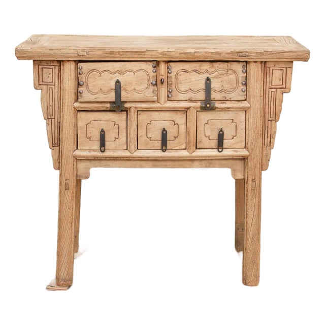 Antique 5-Drawer Altar Dresser W/Sunbleach Finish For Sale