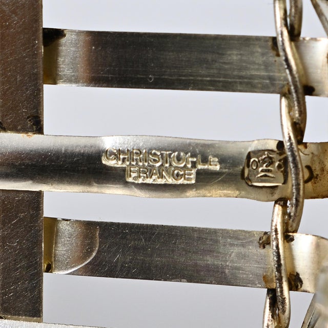 Silver-Plated Wine Basket from Christofle, 1970s For Sale - Image 12 of 13