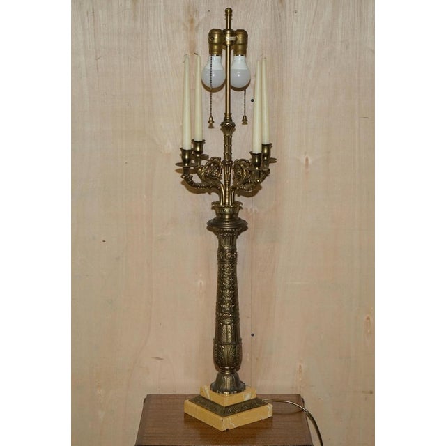 Large 4-Branch Candelabra Table Lamps from Warren Kessler New York, 1960s, Set of 2 For Sale - Image 4 of 18