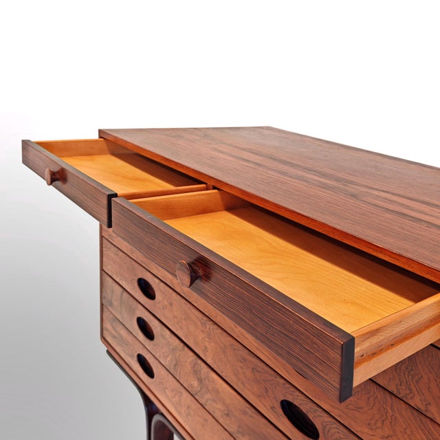 Wooden Buffet Chest of Drawers by G. Frattini for Bernini, 1950s For Sale - Image 12 of 18