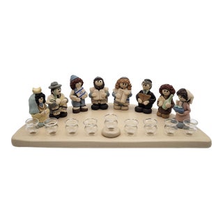 Lorna Sakalovsky 1988 Judaica Menorah Jerusalem Design D No 88 Handmade Israel For Sale
