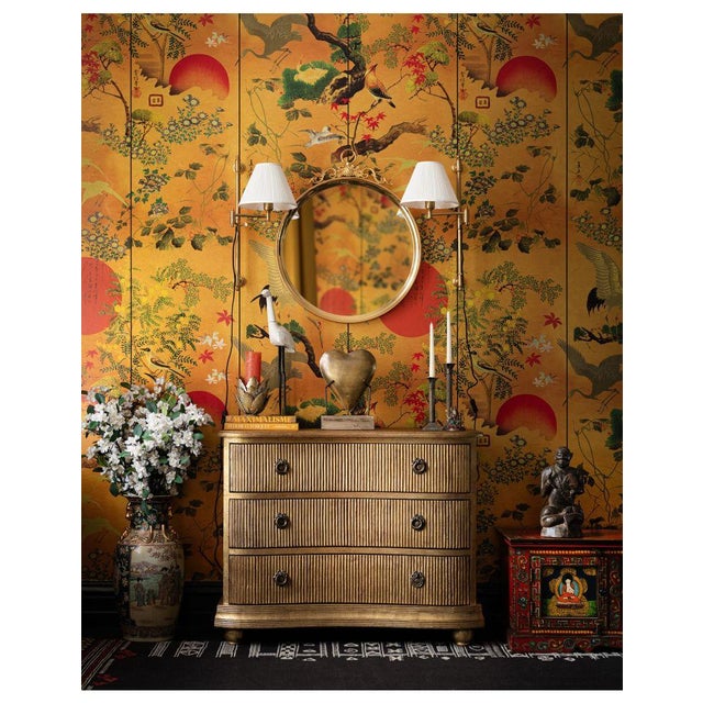 Mind the Gap Byobu Metallic Edition Wallpaper For Sale - Image 4 of 4