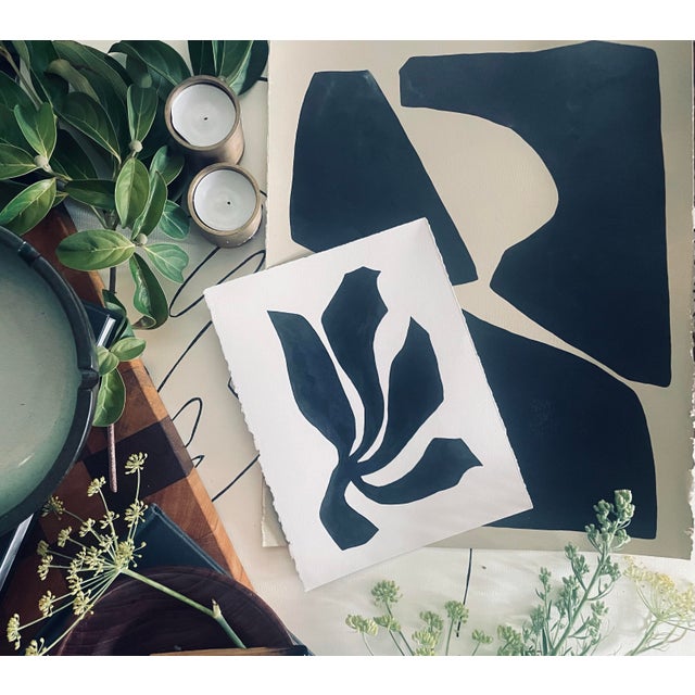 Contemporary 2026 "Insaziabile" Contemporary Abstract Botanical Painting on Cotton Paper by Artist r.k. Red For Sale - Image 3 of 5