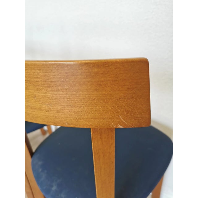 Blue Vintage Italian Dining Chairs with Blue Fabric Seats from Calligaris, 1990s, Set of 4 For Sale - Image 8 of 18