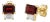 Dainty Garnet Stud Earrings • Baguette Gemstone Minimalist Studs • January Birthstone Studs • Gift for Her - A Pair For Sale