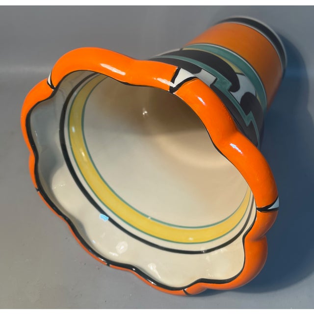 Clairice Cliff Mma Vase Fantasque Bizarre 12" 1993 Art Deco For Sale - Image 4 of 6
