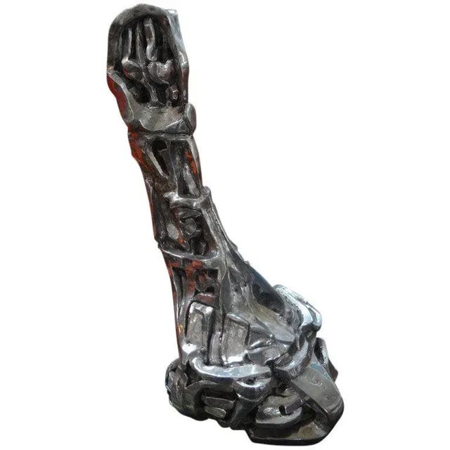 1970's Vintage Gary Brandt Signed Abstract Brutalist Sculpture For Sale - Image 12 of 13