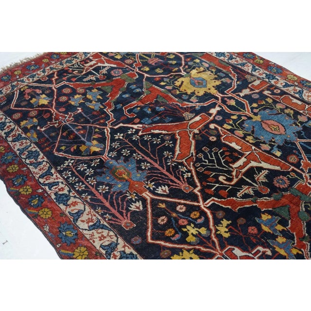 Textile Late 19th Century Antique Garouss Bidjar Rug 5'9'' x 8'7'' For Sale - Image 7 of 9