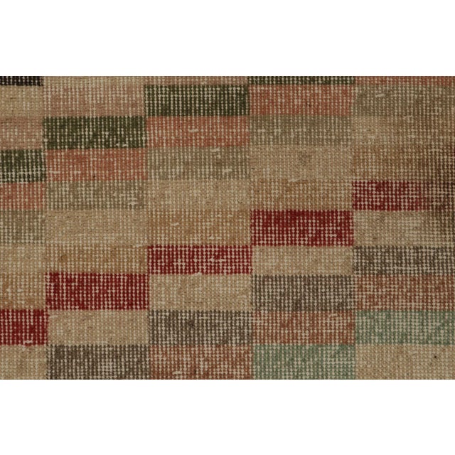 Vintage Zeki Muren Runner in Polychromatic Geometric Pattern - by Rug & Kilim For Sale In New York - Image 6 of 8