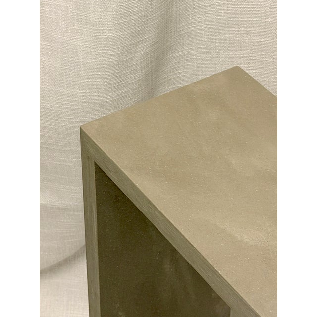 1990s Minimalist Micro-Polished Concrete Skinny Console / Side Table For Sale - Image 4 of 5