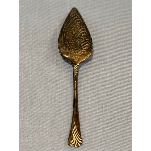 Metal Mid 20th Century Mid-Century Modern Italian Silver-Plated Cake Server For Sale - Image 7 of 11