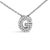 Contemporary 10K White Gold Diamond Accent "G" Initial Bubble Pendant Necklace For Sale - Image 3 of 5