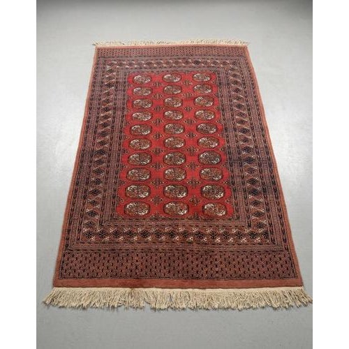 Vintage Bokhara Hand Knotted Pakistani Rug For Sale - Image 5 of 5