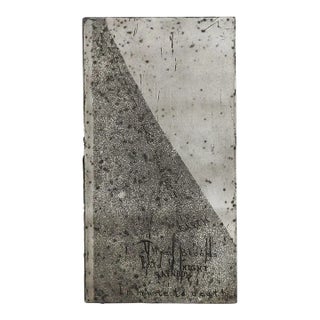 Vintage 1990s Abstract Black & White Etching For Sale