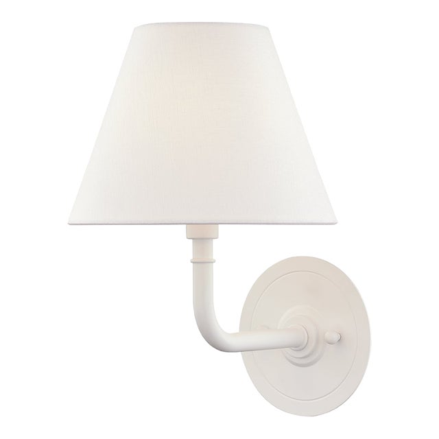 Hudson Valley Lighting Mark D. Sikes Signature No.1 1-Light Wall Sconce, Soft Off White For Sale