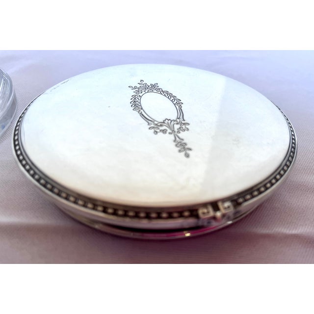 Antique Gorham Sterling Silver & Cut Glass Dresser Jar, Circa 1910 For Sale - Image 14 of 15