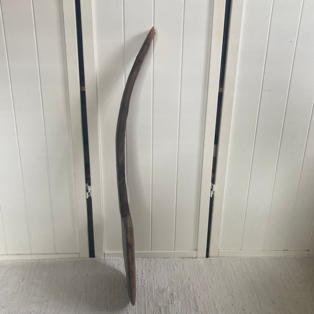 Wood 18th Century Virginia Antique Monolithic Poplar Wood Primitive Paddle - Brutalist Folk Art For Sale - Image 7 of 12