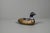 Egyptian duck with ceramic, brass and enamel bowl from the 1970s. The duck has a shell, the original patina has been...