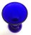 Vintage Glass Cobalt Blue Bulb Style Flower Vase For Sale - Image 4 of 8