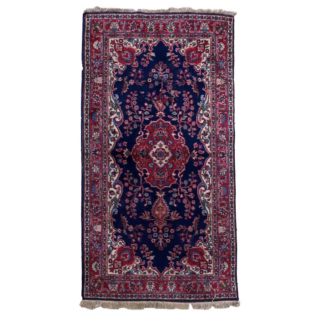 1930s Handmade Antique Persian Kerman Rug 3.8' X 7.1' For Sale - Image 12 of 12