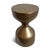 Brass Finish Modern Hourglass Side Table For Sale In Los Angeles - Image 6 of 9