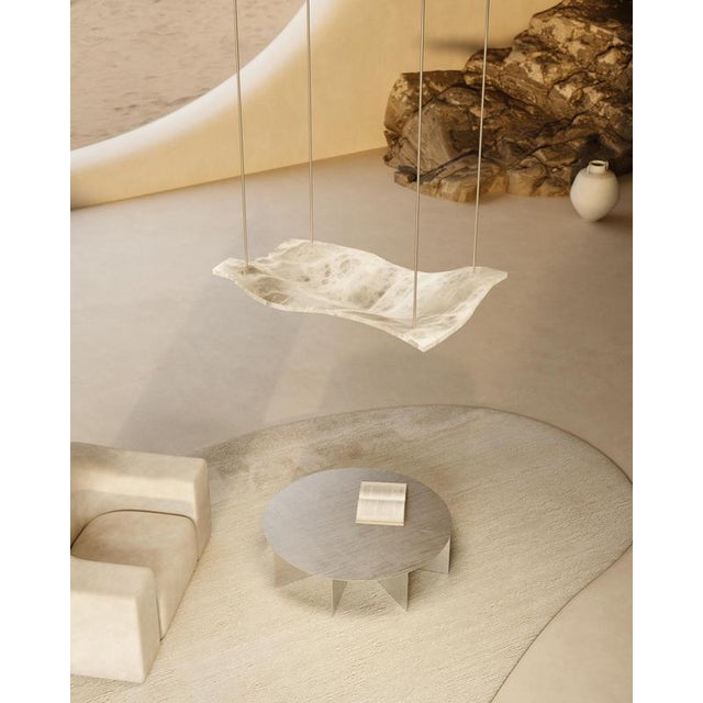 Aire Medium Pendant Lamp by United Alabaster For Sale - Image 13 of 14