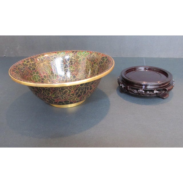 1970s Chinese Cloissone Ware Bowl For Sale - Image 4 of 8