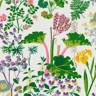 Borastapeter Rabarber Wallpaper in Ivory Multi For Sale