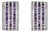 Amethyst Multi-Line Bar Earrings With Zircon Accents in 925 Silver, A Pair For Sale