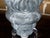 Gray Zinc Crowned Acorn 1920s Decorative Element Mounted on Circular Lucite Base For Sale - Image 8 of 12