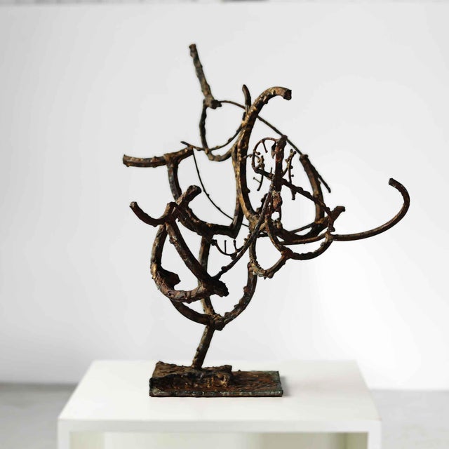 Metal Brutalist Sculpture Mid 20th Century For Sale - Image 7 of 12
