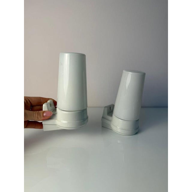 White Model 6080 Wall Lamp by Sigvard Bernadotte for Ifö, Set of 2 For Sale - Image 5 of 11