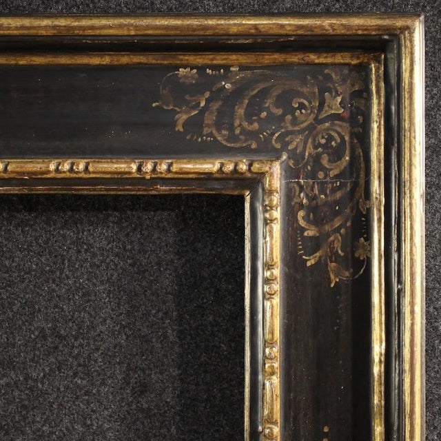 20th Century Lacquered Painted and Gilded Tuscan Frame, 1950 For Sale - Image 11 of 15