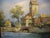 Textile Late 20th Century X Rabous House Boat River and Fishermans Oil on Canvas For Sale - Image 7 of 9