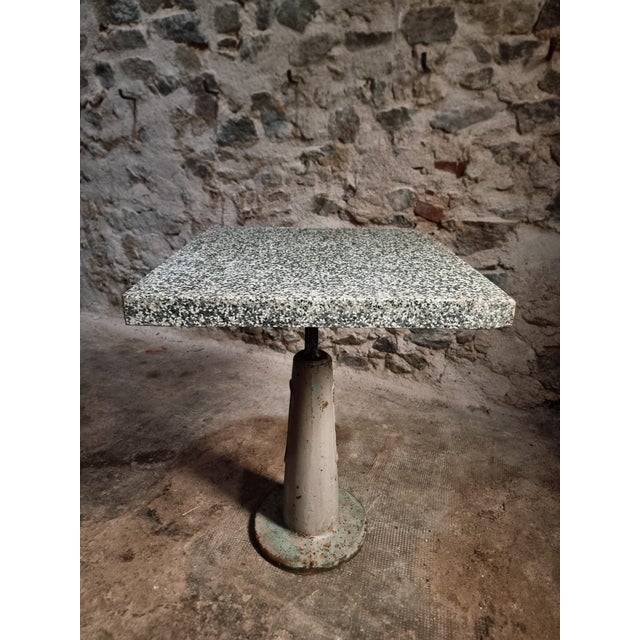 Mid-Century Industrial Bistro Table with Terrazzo Top, France, 1950s For Sale - Image 6 of 17