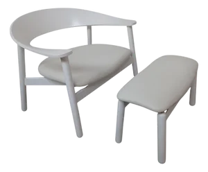 Set of Lounge Chair and Ottoman by Henrik Bønnelycke