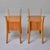 1950s Pair of Italian Mid-Century Blonde Walnut Bedside Tables With Elevated Glass Tops For Sale - Image 5 of 12