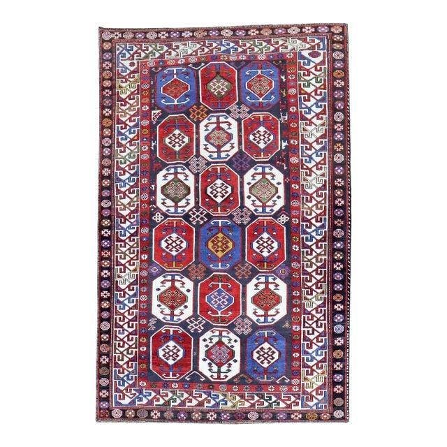 Antique Zabihi Collection Shirvan Rug - 3'11" x 5'10" For Sale