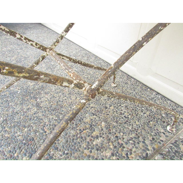 Antique Painted French Folding Iron Table For Sale - Image 11 of 11