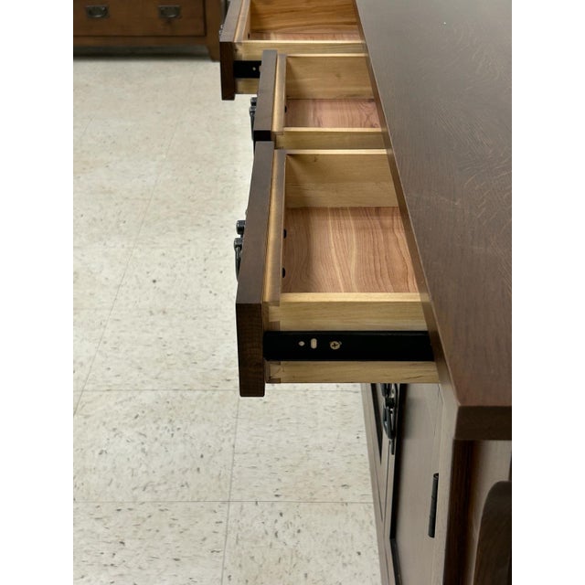 Mission Oak Crofter Console Cabinet - 55" Micheals Cherry For Sale - Image 13 of 14